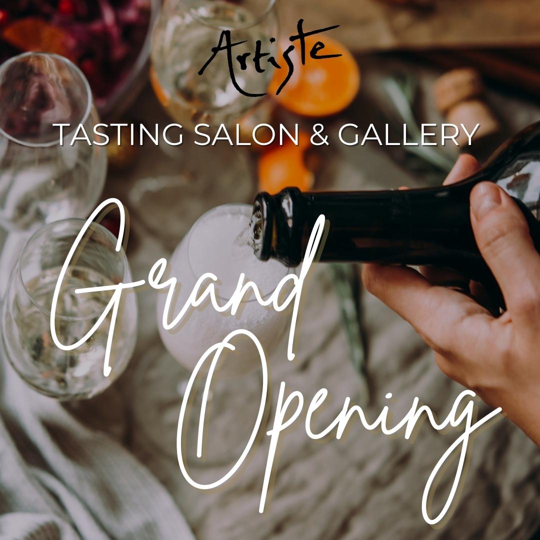 The Grand Opening Party for Artiste Winery with sparkling wine flowing.