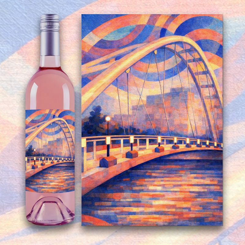 Lft Bottle_The Bridge_Rose_Bottle Art Square